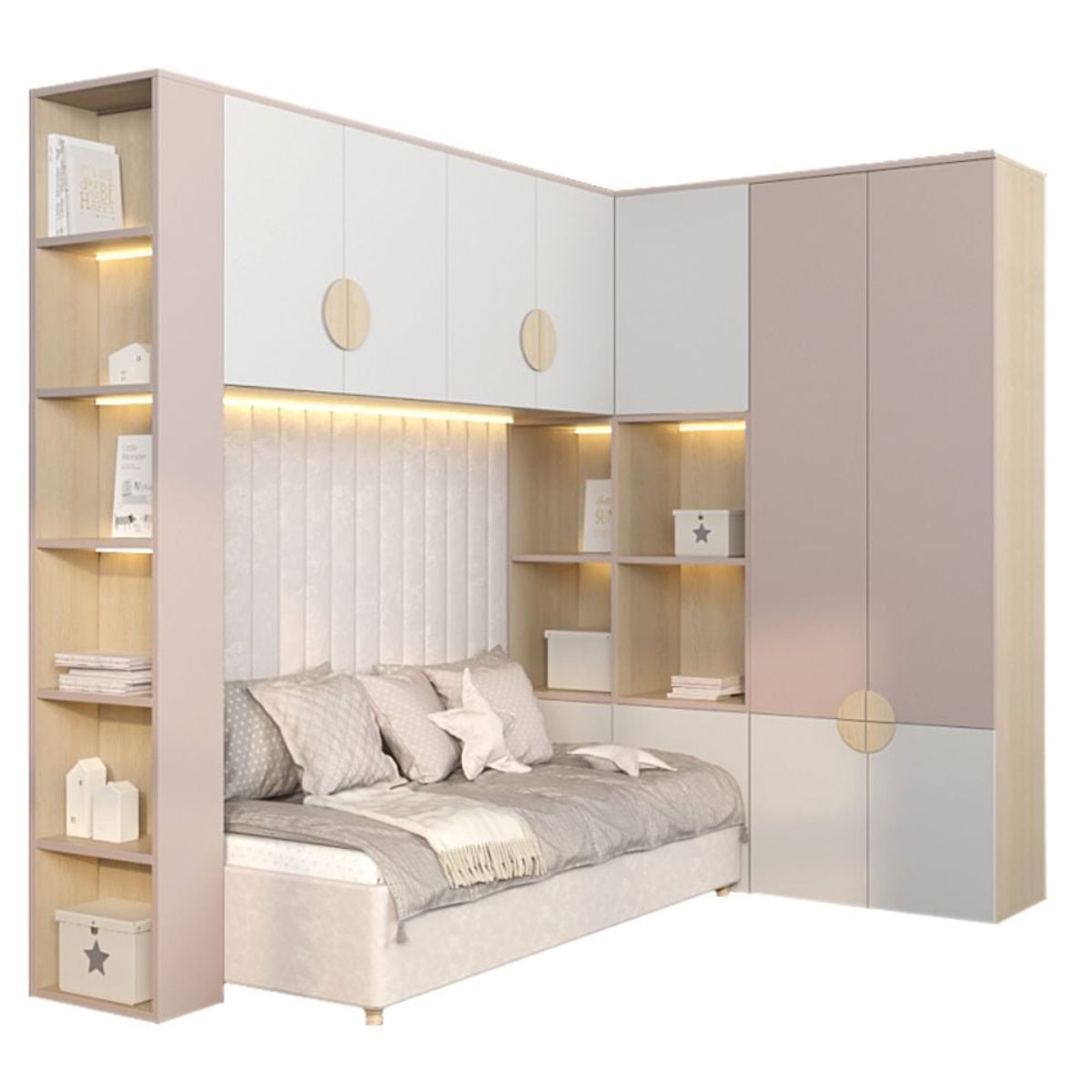 GENERICO - Camarote Infantil Bari+ Estante 1.5 plz