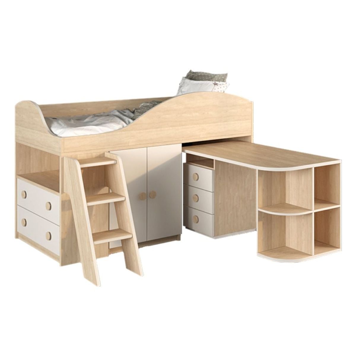 GENERICO - Camarote Infantil Rimini+ Estante 1.5 plz