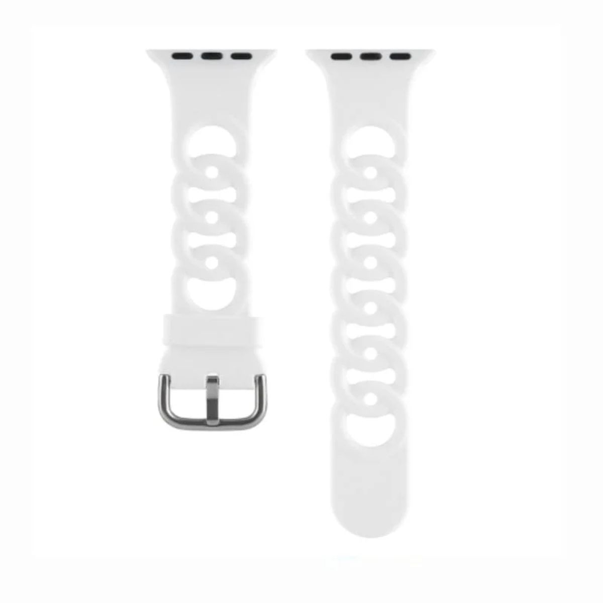 GENERICO - Correa Soft Trenzada para Applewatch 42-44-45-49mm Blanco