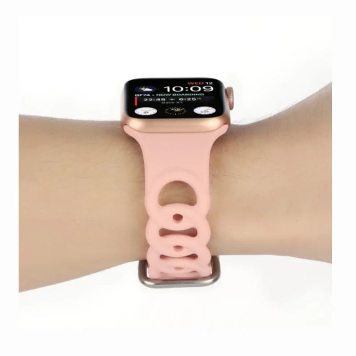 GENERICO - Correa Soft Trenzada para Applewatch 42-44-45-49mm Rosado
