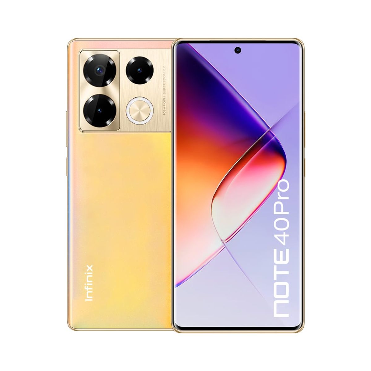 INFINIX - Infinix Note 40 Pro 256GB 8GB Ram Dorado, 6.78” pulgadas, 108MP Cámara, Carga Rápida 70w