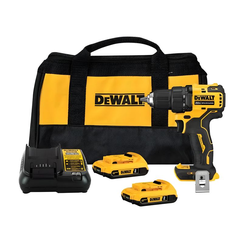 DEWALT - Taladro Atornillador 1/2" 20V XR 65Nm Atomic 2 Bat 2.0 Ah Dewalt