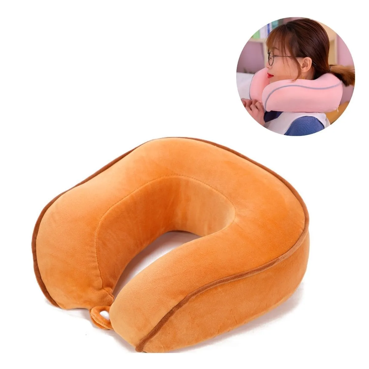 ELMEJORPRECIO - Cojín para Cuello Almohadilla Cervical de Viaje Modelo Franja M4