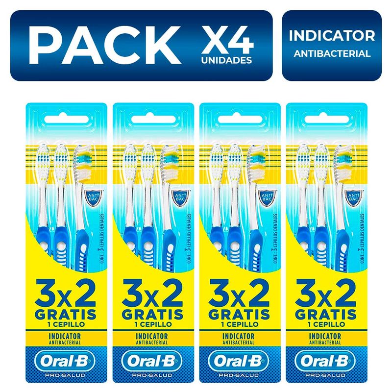 ORAL B - PackX4 Cepillo Dental Oral B Indicator x3 unidades
