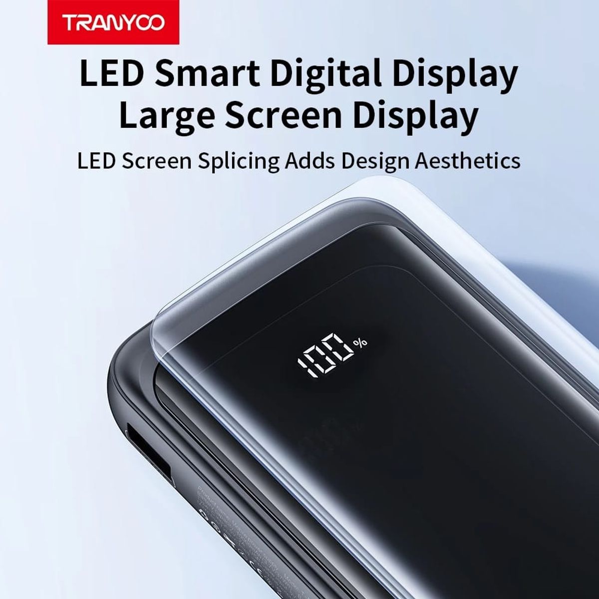 OEM - Tranyoo Power Bank 10000mAh con 4 Cables Lightning Tipo-C Carga Rápida