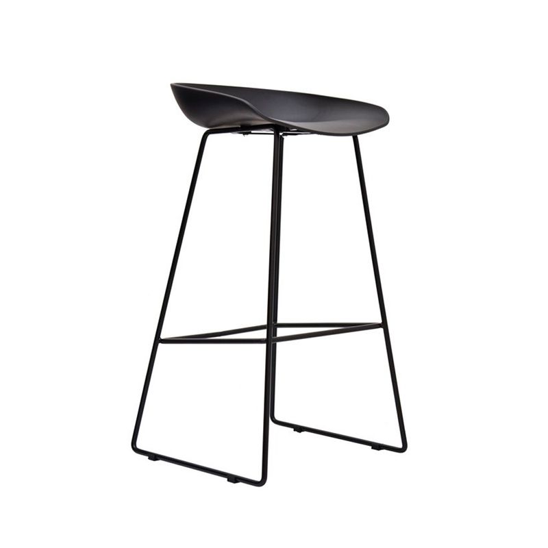 OFIDEAS - Silla Para Bar Fija Misuri Trineo Color Negro Ofideas