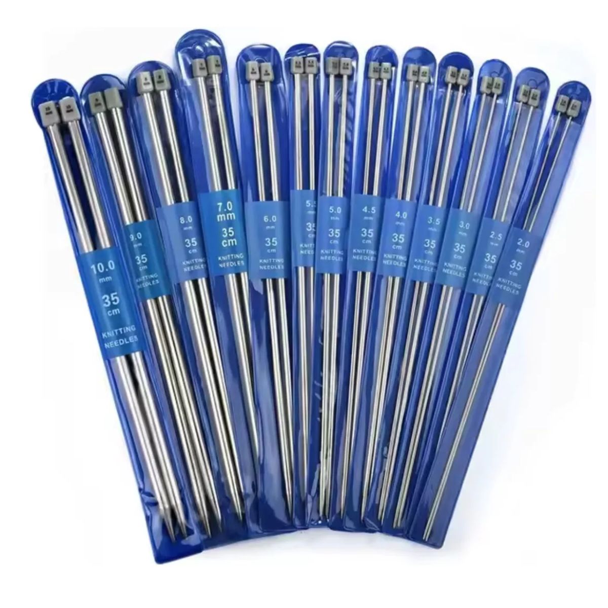 GENERICO - Palitos De Tejer Largas De 35 Cm Juego de 12 Pares