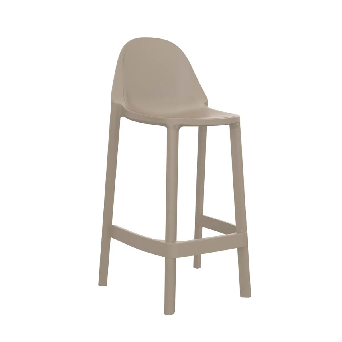 OFIDEAS - Silla Para Bar Fija Piu 65 cm Gris Ofideas