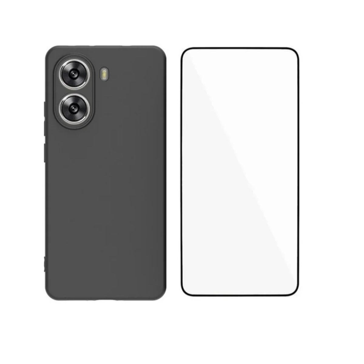 SPACE - CASE SILICONA PARA XIAOMI  POCO X7 PRO NEGRO  + MICA DE VIDRIO