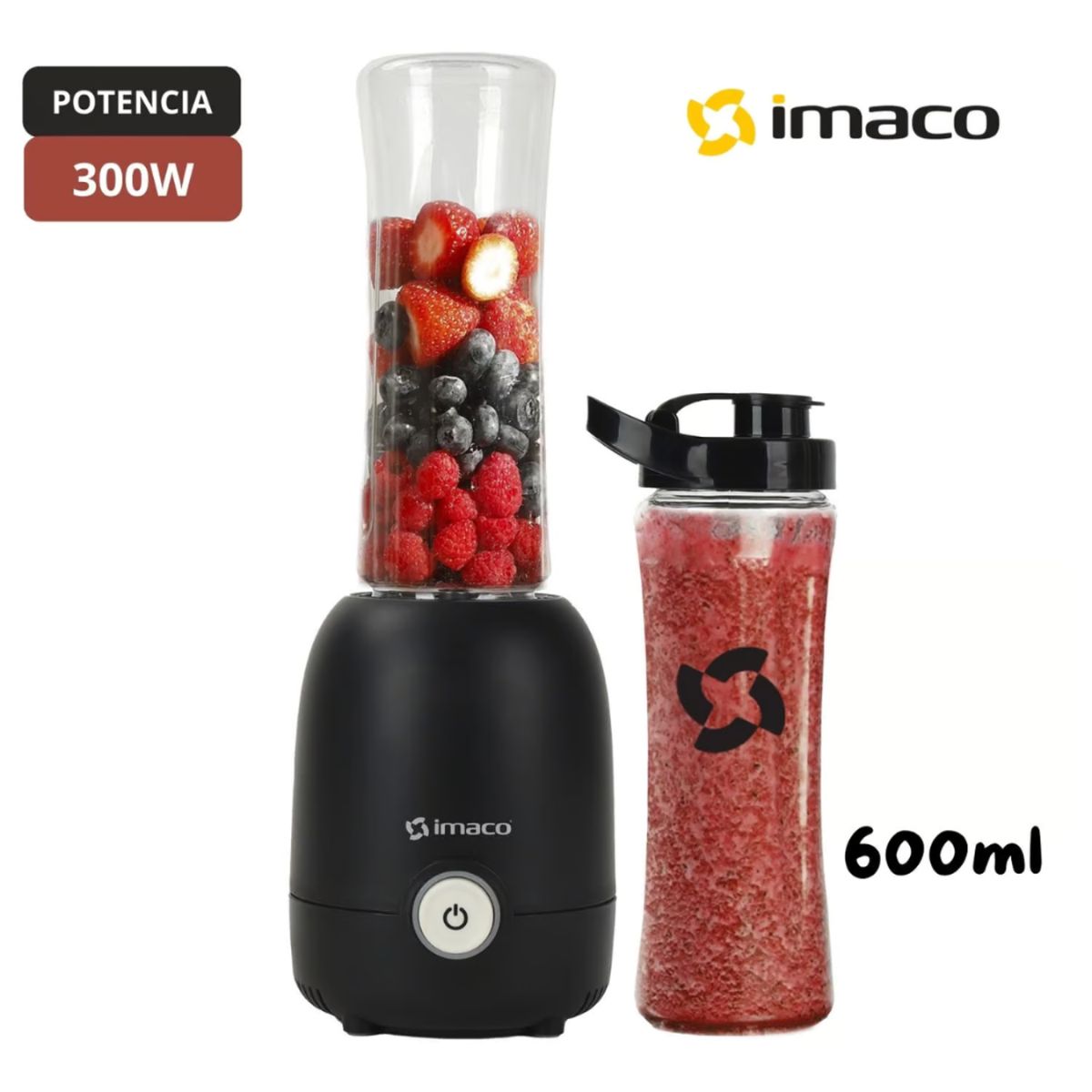 IMACO - Licuadora Personal Imaco 300W vaso to-go quick mix