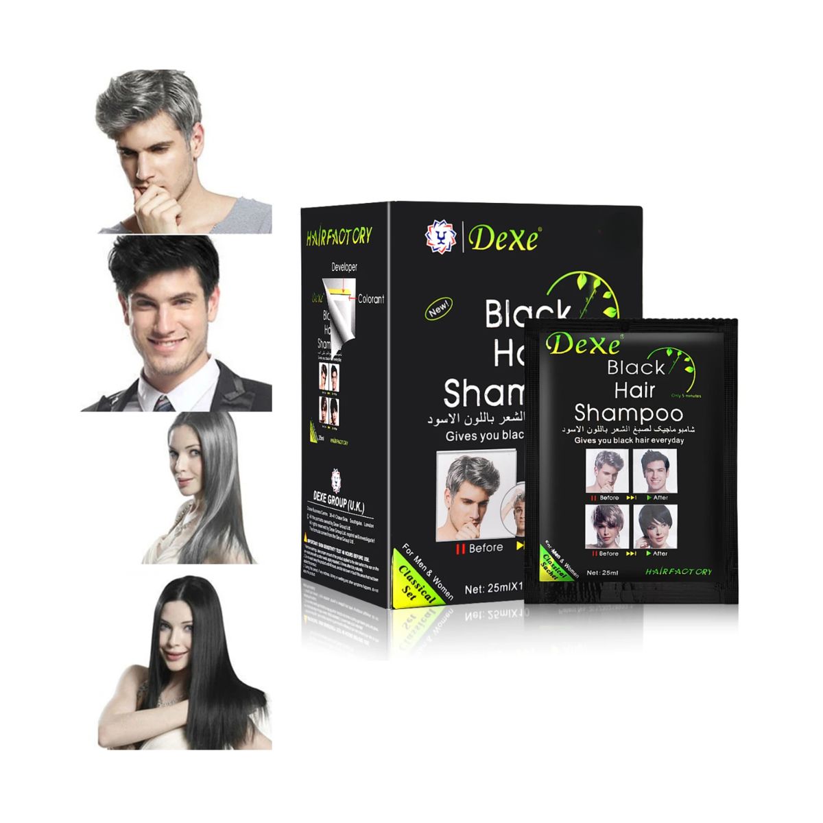 OEM - Shampoo Dexe Cabello Negro Intenso al Instante