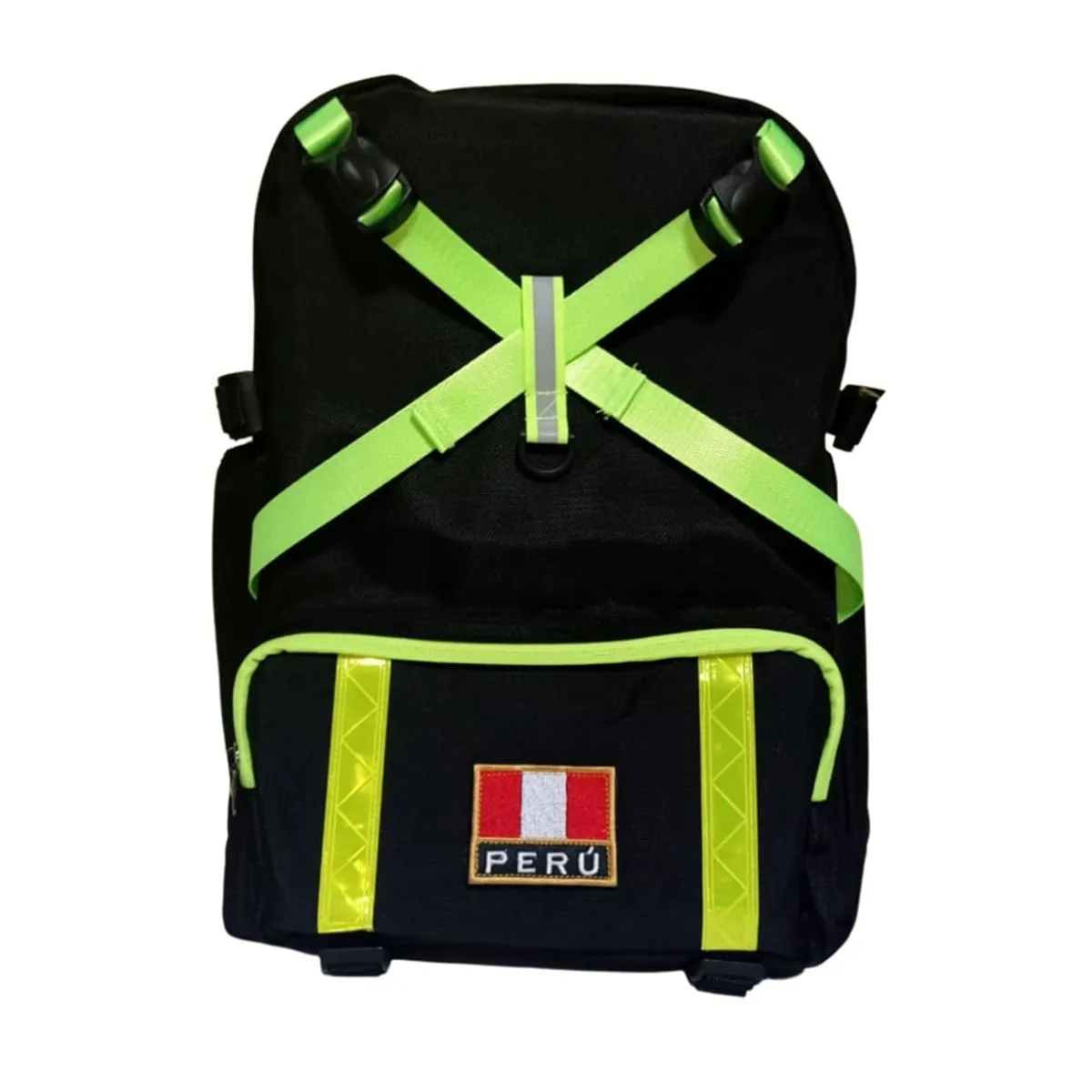 GENERICO - Mochilas De Emergencia Tela Nylon Con Cinta Reflectiva Negro