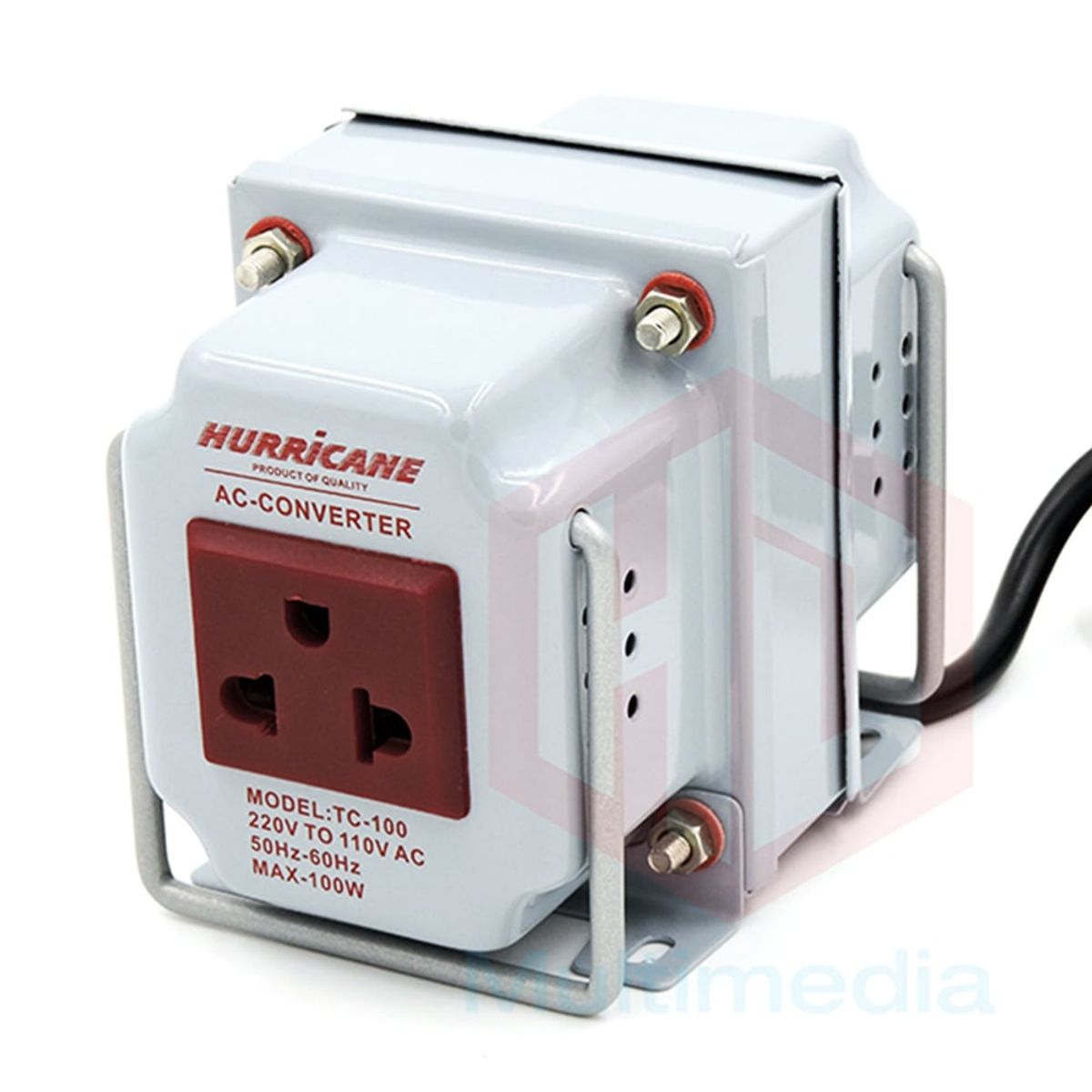 HURRICANE - Transformador de 220v a 110v – 100 watts - gris