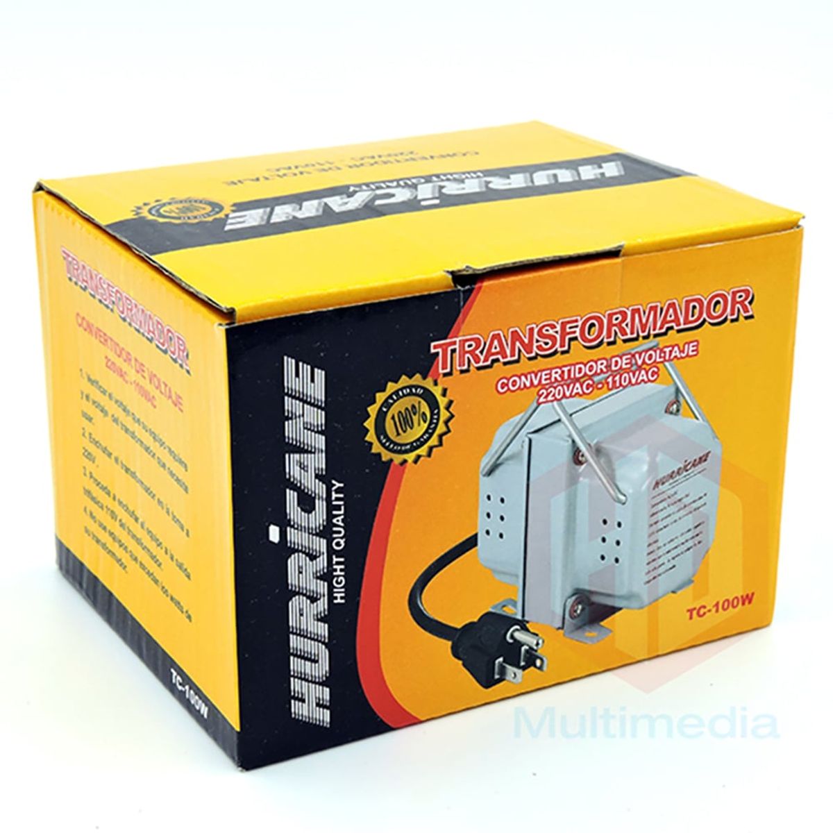 HURRICANE - transformador 220v a 110v 100 watts - HURRICANE