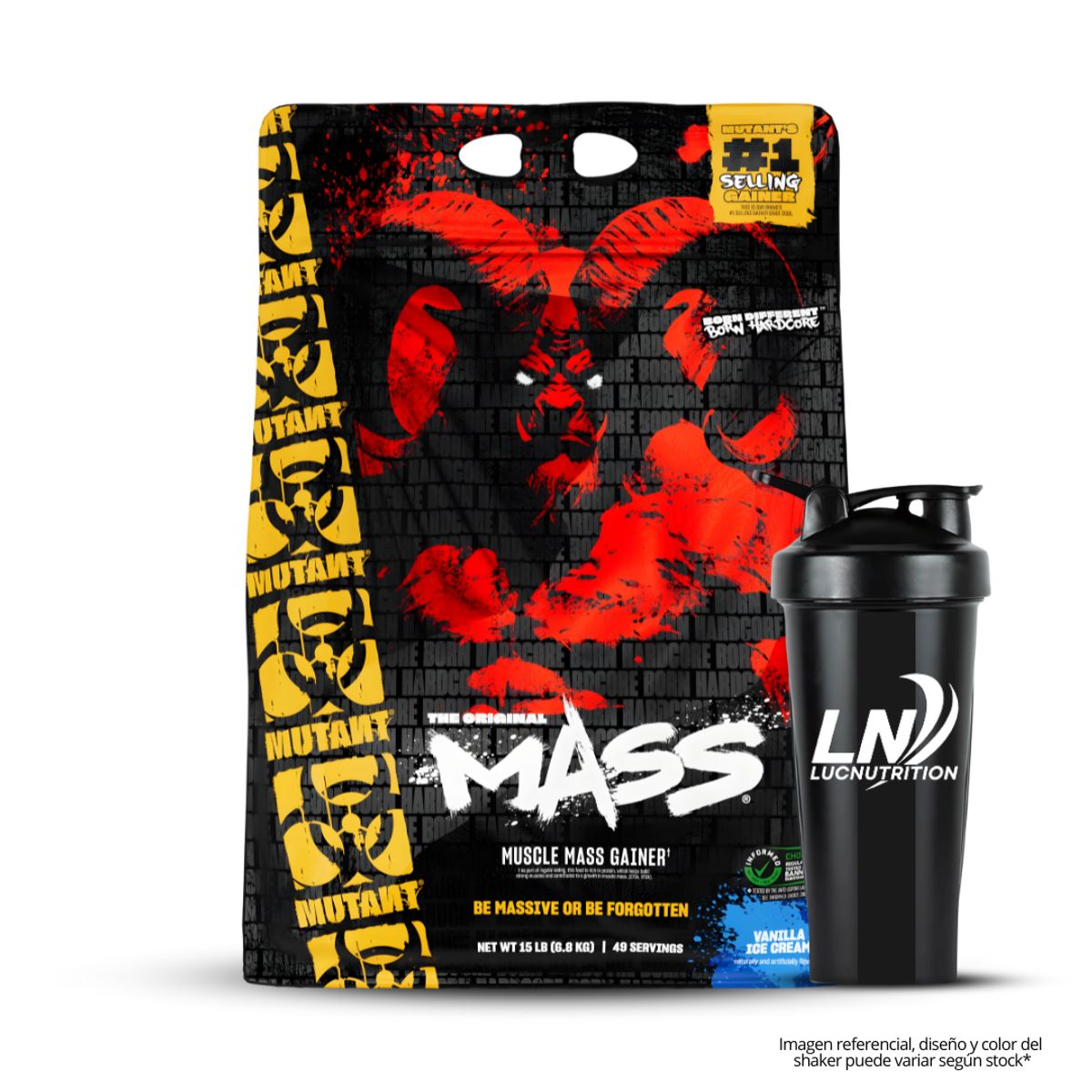 MUTANT - Mutant Mass 15 LB Mass Gainer Mutant - Vanilla Ice Cream + shaker