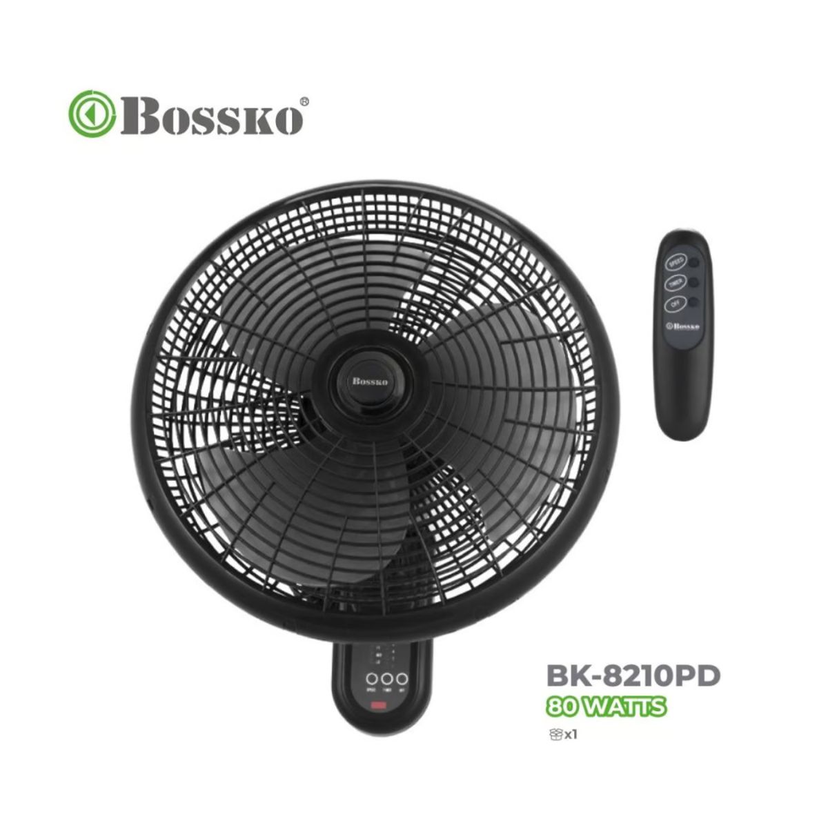 BOSSKO - VENTILADOR DE PARED 16pulg BOSSKO CON CONTROL REMOTO
