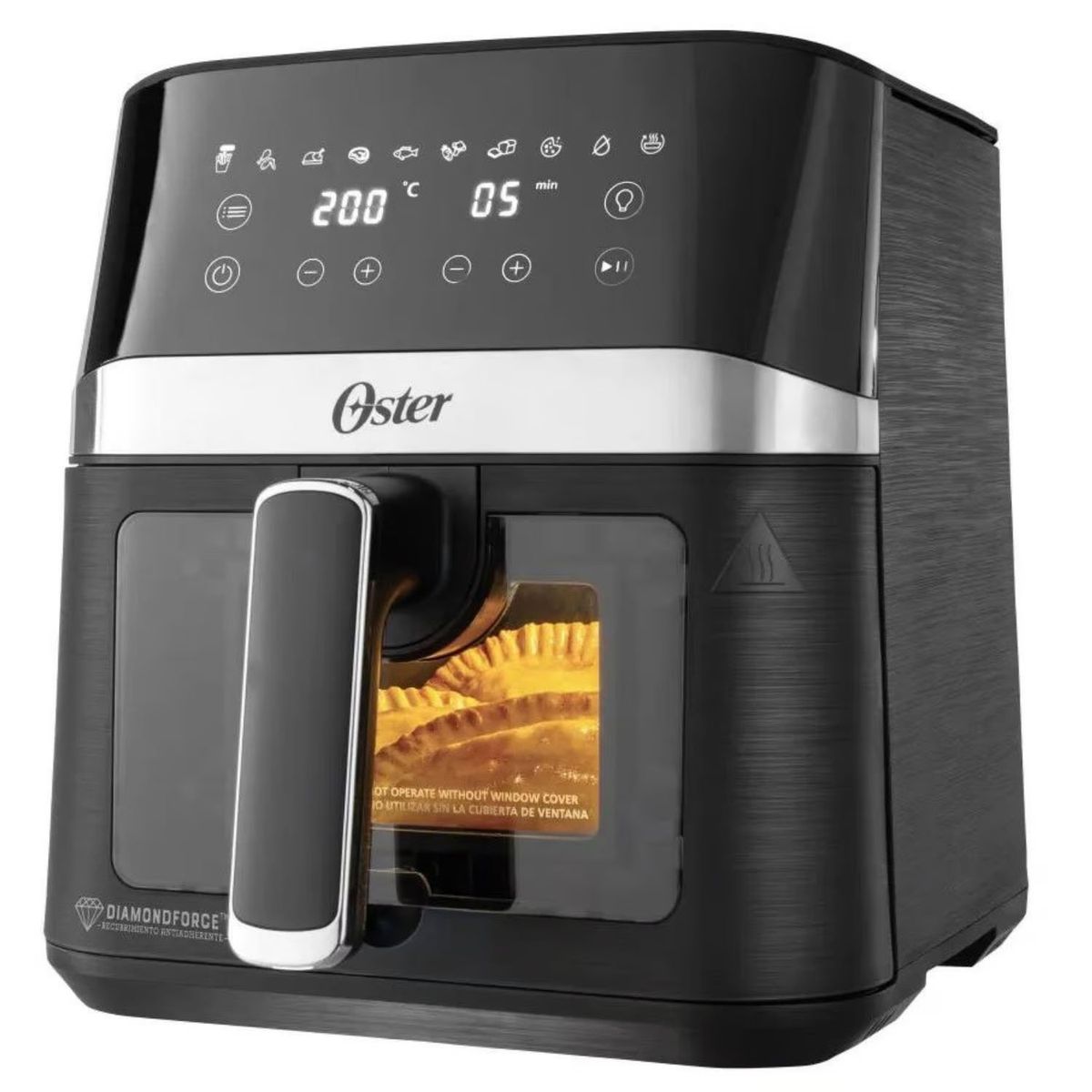 OSTER - Freidora de Aire Digital con Recubrimiento DiamondForce 4LT Negro