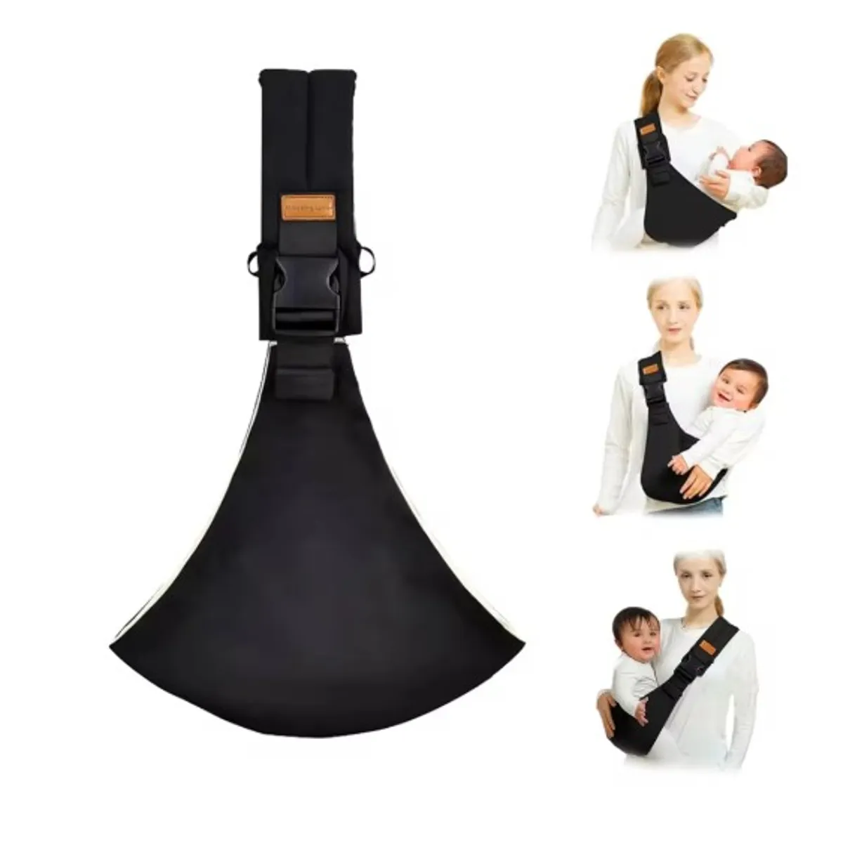 GENERICO - Canguro portabebés para paseo modelo clasico negro