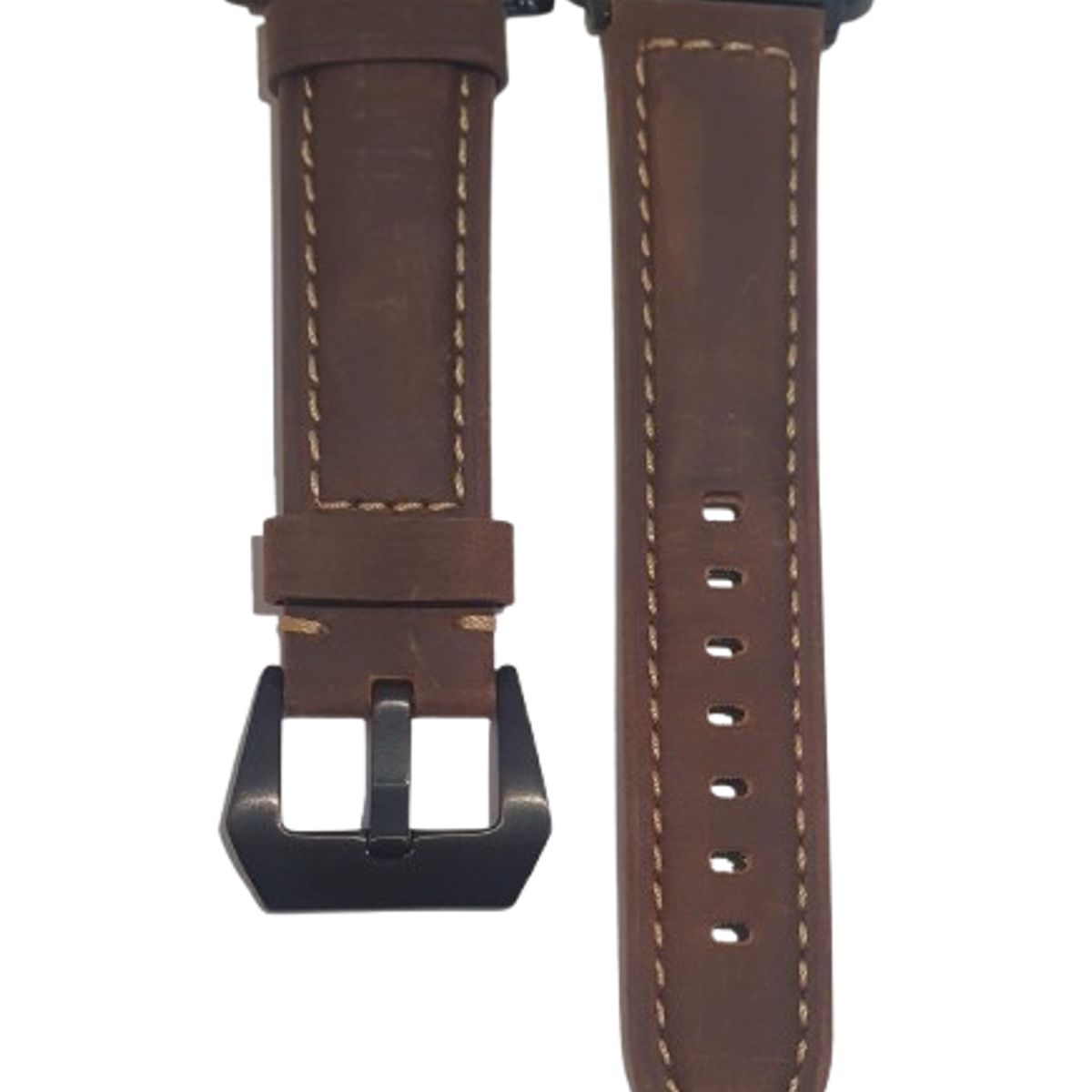 GENERICO - Correa de Cuero LUXURY para watch 42-44-45-49mm Marron oscuro