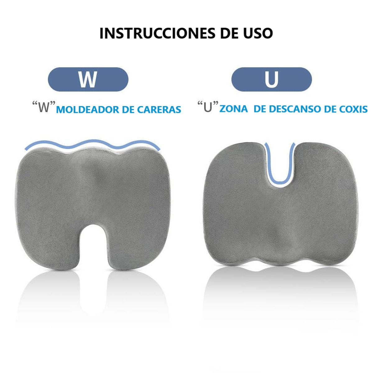 GOLDSUN - COJÍN DE ASIENTO VISCOELÁSTICA GEL TECH