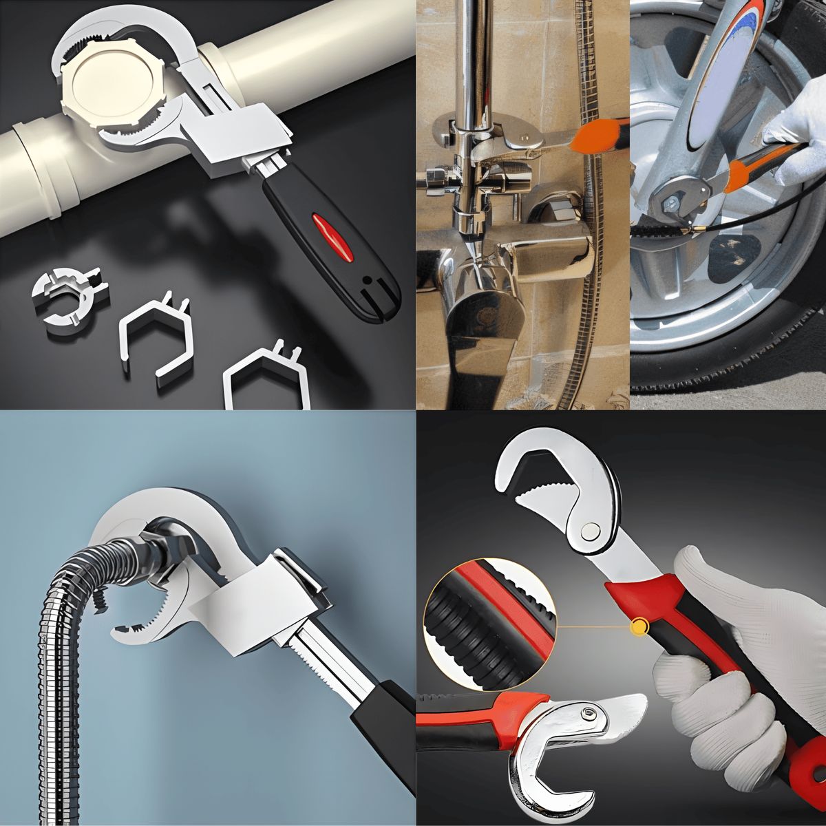 ROSH - Combo Profesional Llaves Francesas + Llave de Gasfitería