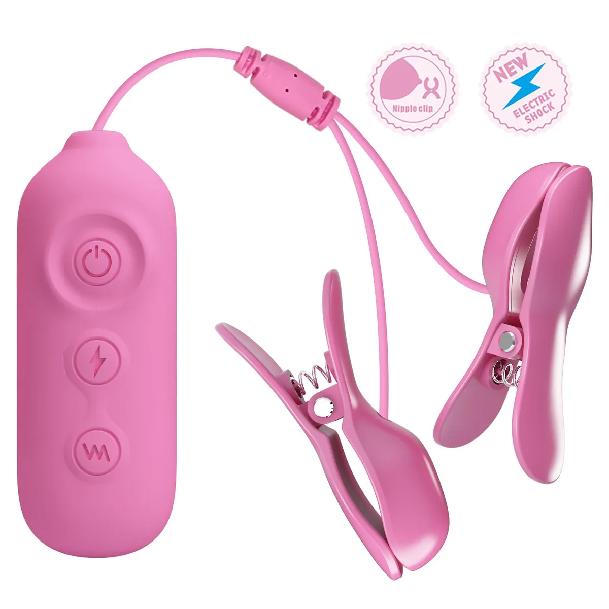PRETTY LOVE - Vibrador Estimulador Pezones Pinzas Electroestimulación Nipple Clip
