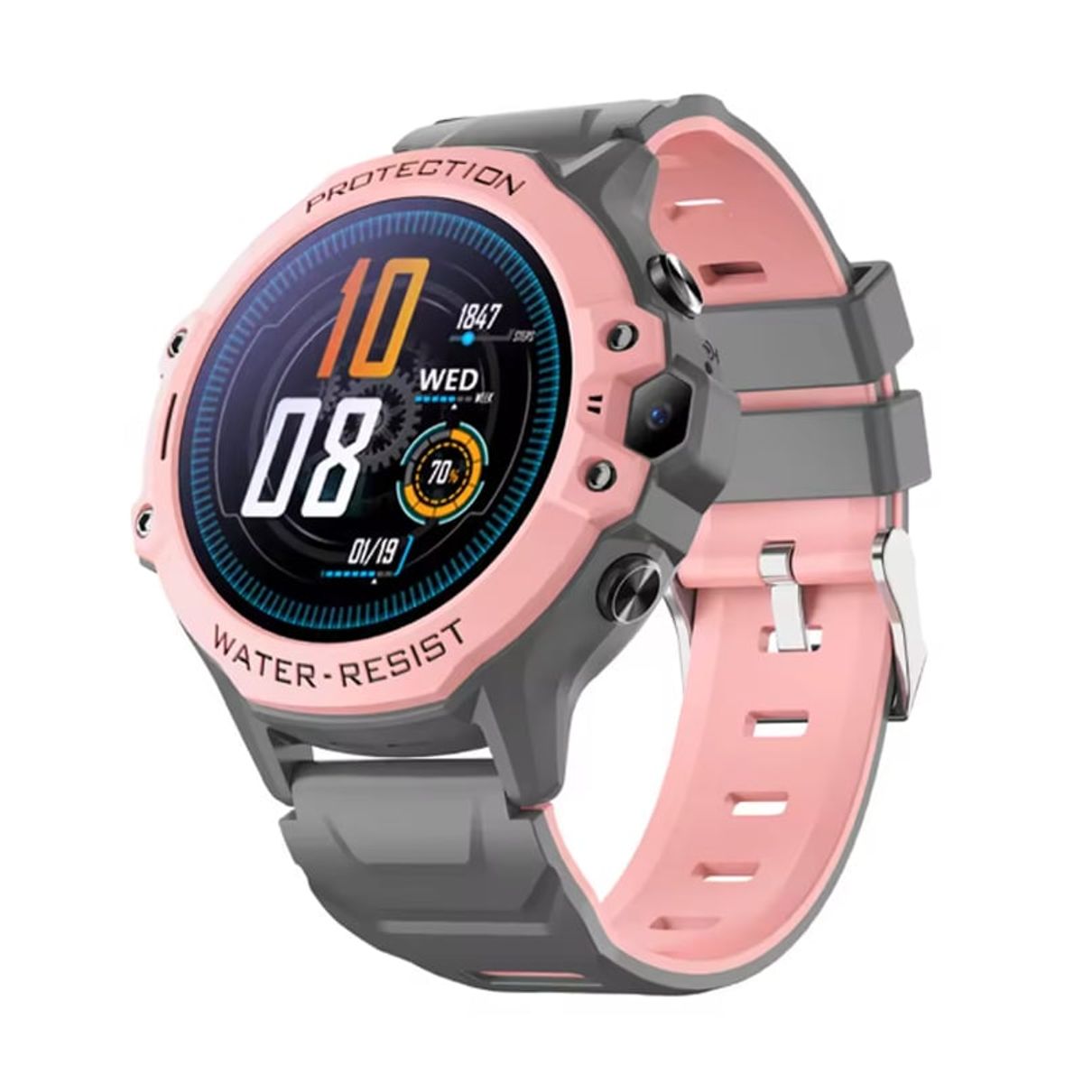 OVOTOUMI - Toumi K5 Niños 4G Video llamada Chat GPS relojes inteligentes -Rosa
