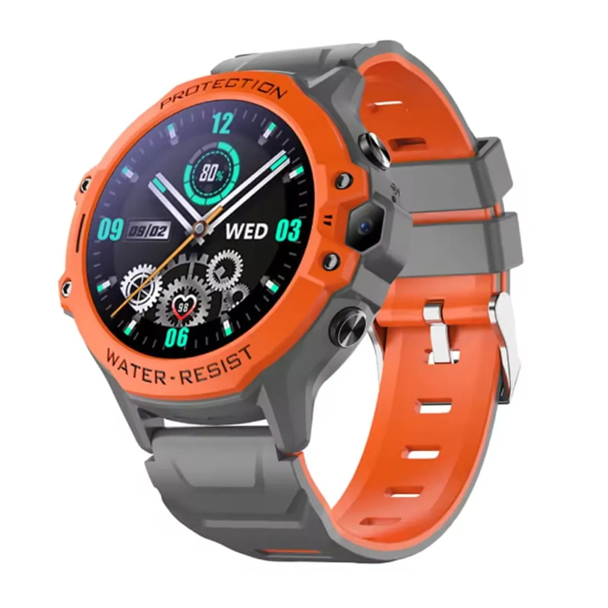 OVOTOUMI - Toumi K5 Niños 4G Video llamada Chat GPS relojes inteligentes -Naranja