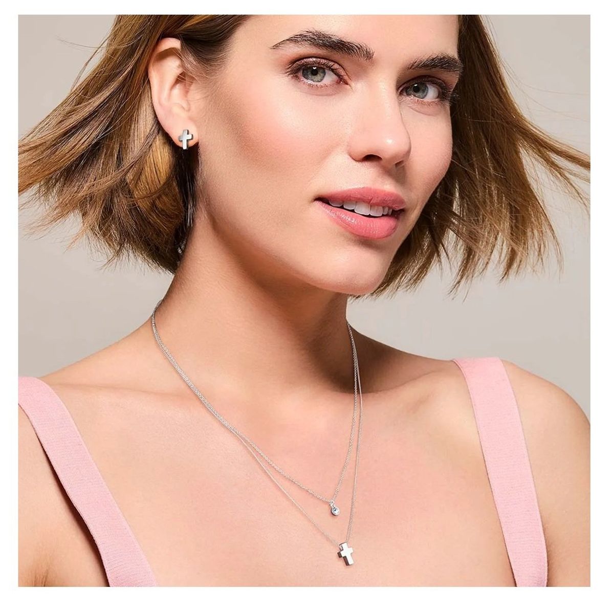 ESIKA - Set Collar Aretes Silver Hope ESPERANZA Plateado - Esika