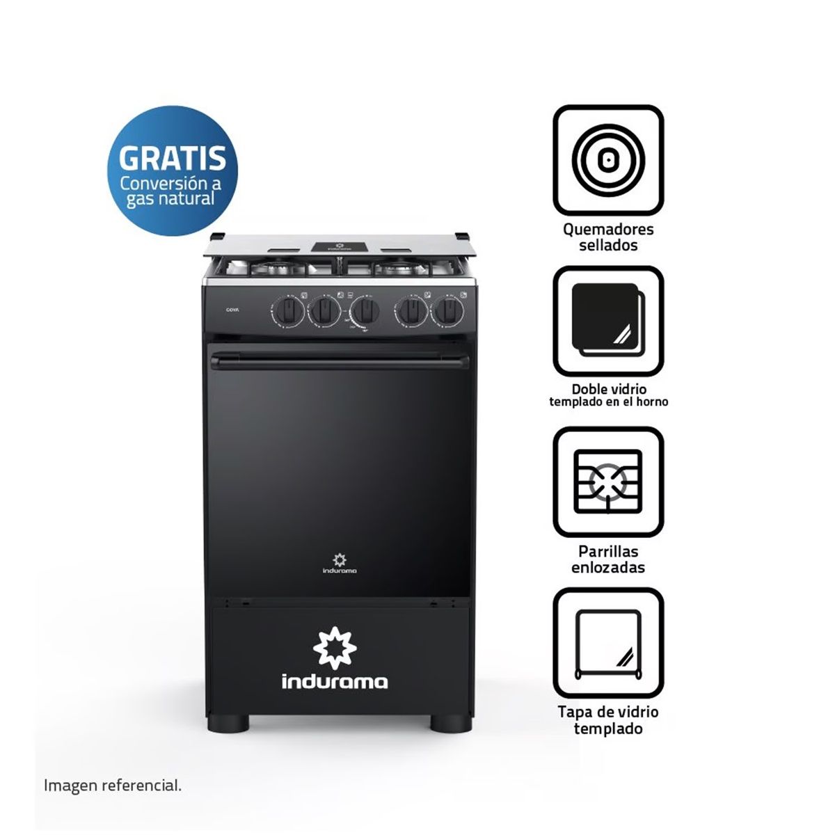 INDURAMA - COCINA DE 4 HORNILLAS INDURAMA GOYA