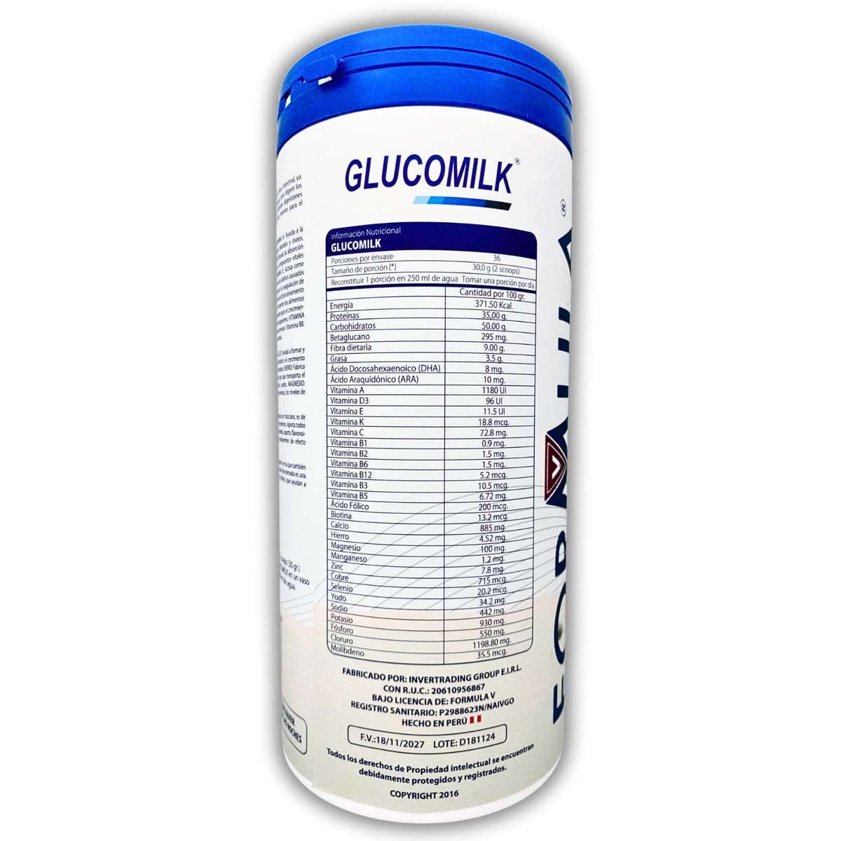 GENERICO - REGULADOR GLUCOSA NIVEL AZUCAR SUPLEMENTO DIABETES 1.1 KILO FORMULA V