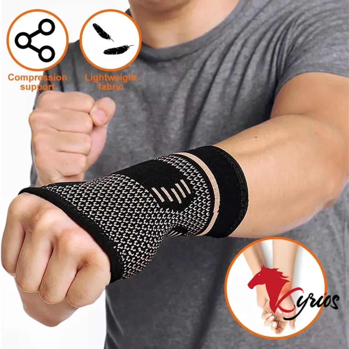 NO LOGO - Muñequera De Hilo De Cobre Talla S