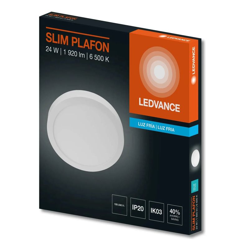 LEDVANCE - PANEL LED ADOSAR 24W 6500K REDONDO 1920LM LEDVANCE