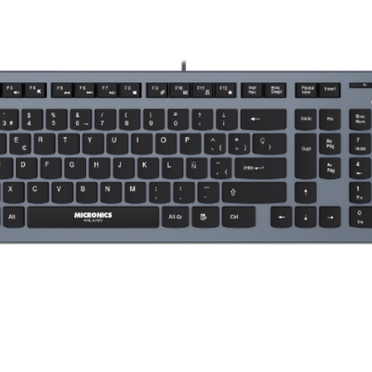 MICRONICS - Teclado Office Multimedia MILANO MIC K704 USB T  CHOCOLATE MICRONICS