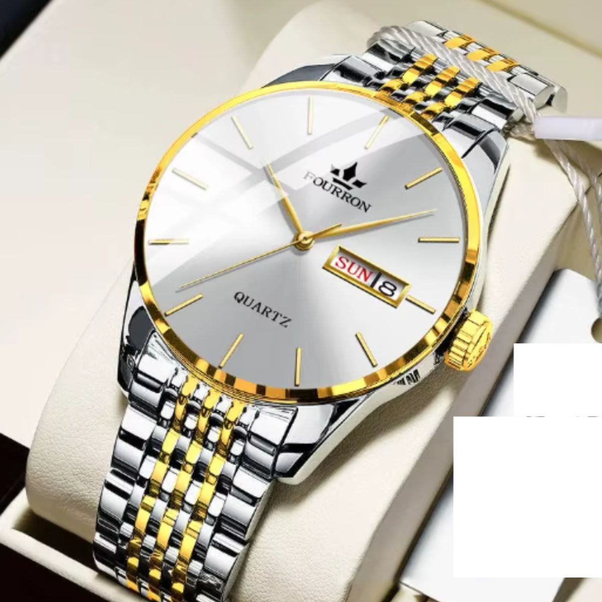 GENERICO - Reloj para Hombre FOURRON Clásico Bicolor  Elegancia y Estilo