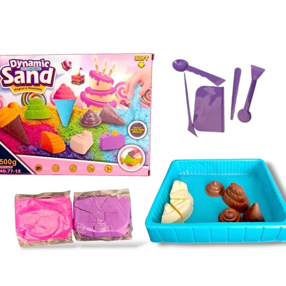 GENERICO - Juego De Arena Sensorial Moldeable - Kit Sensorial