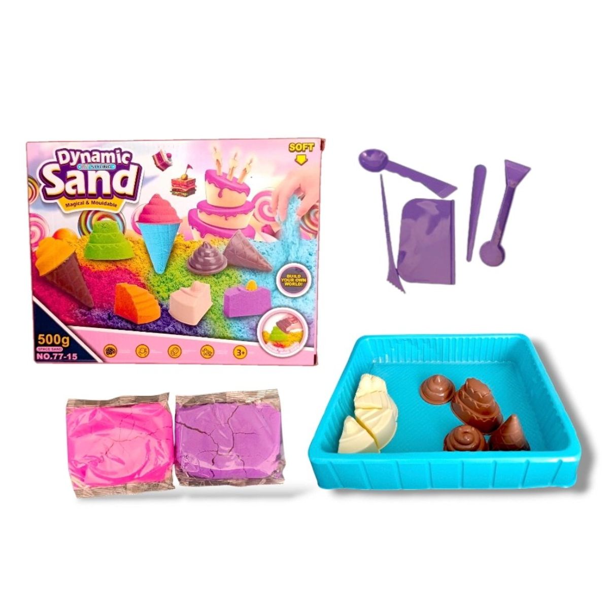 GENERICO - Juego De Arena Sensorial Moldeable - Kit Sensorial