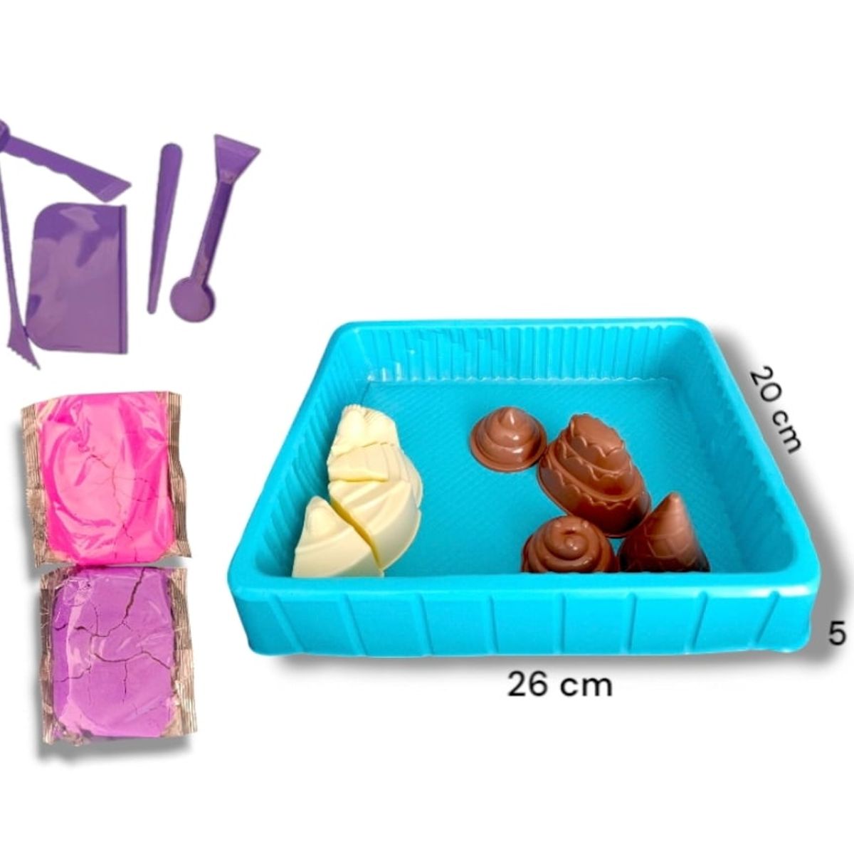 GENERICO - Juego De Arena Sensorial Moldeable - Kit Sensorial