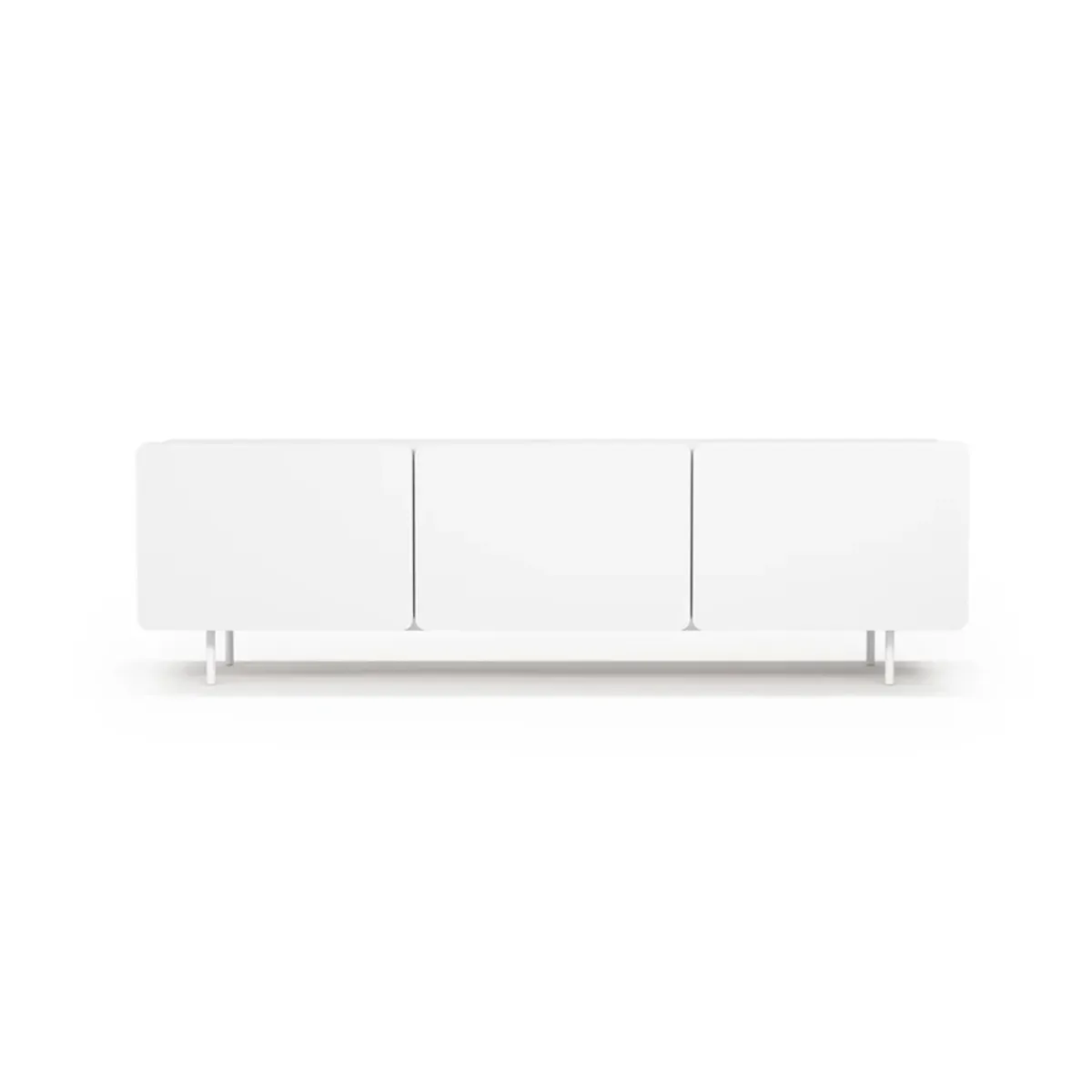 R&R MUEBLES - Mueble de TV Moderno Zac Blanco 3 Puertas R&R MUEBLES
