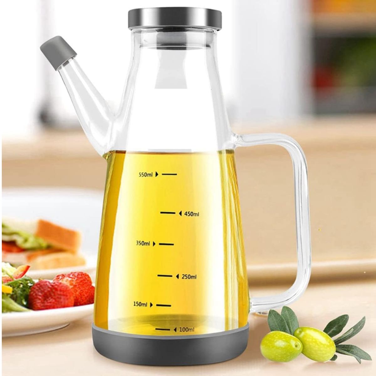 GENERICO - Dispensador de aceite y vinagre  en vidrio borosilicato 550 ml
