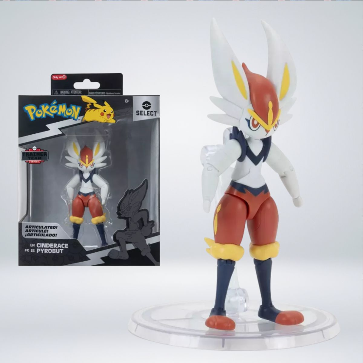 POKEMON - FIGURA POKEMON SELECT CINDERACE ARTICULADO