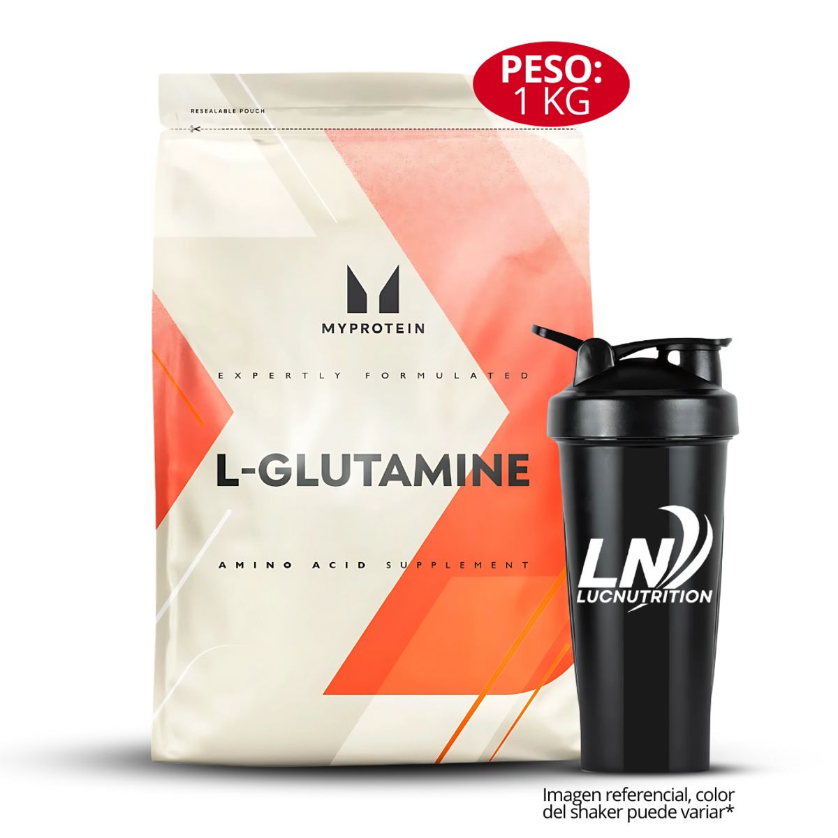 MYPROTEIN - L - Glutamina Myprotein 1 Kg - Glutamine MyProtein + Shaker