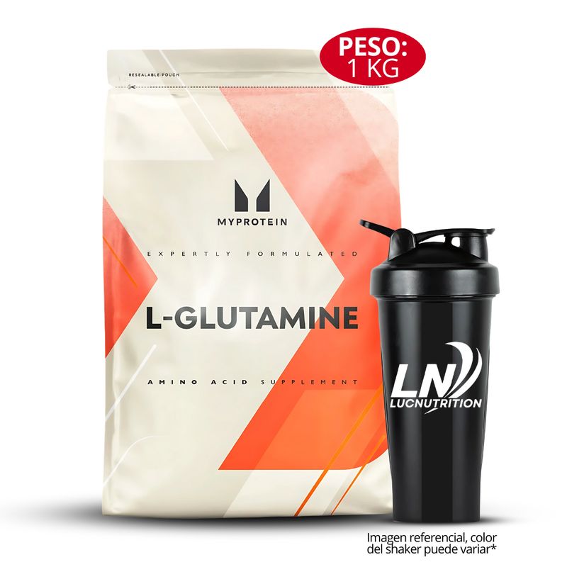 MYPROTEIN - L - Glutamina Myprotein 1 Kg - Glutamine MyProtein + Shaker