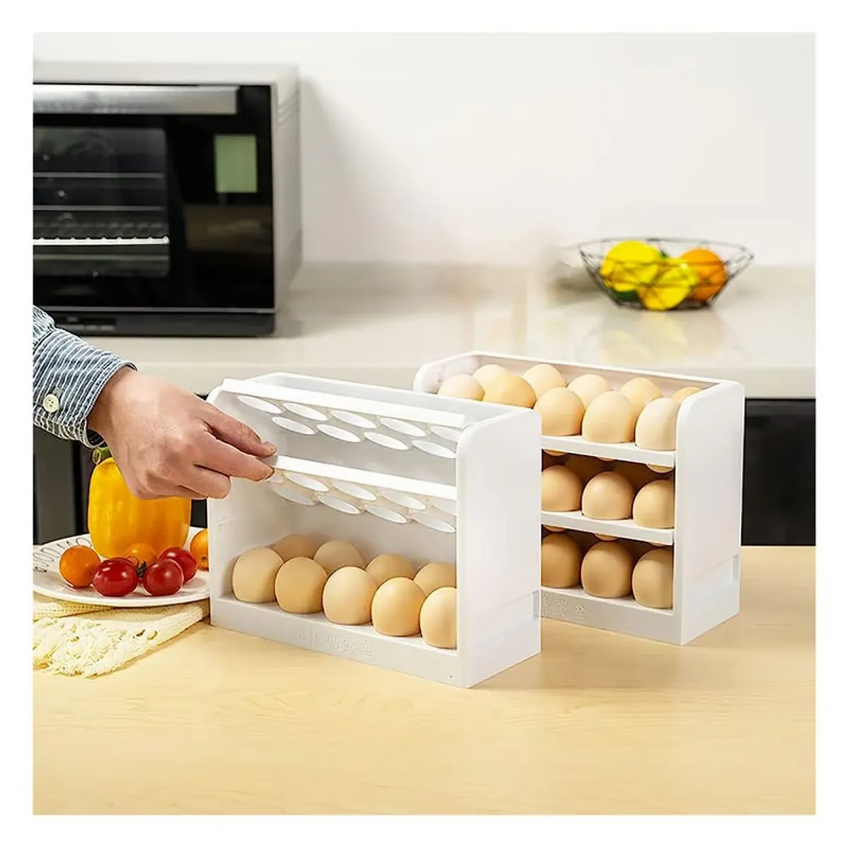 GENERICO - Organizador De Huevos 3 Niveles