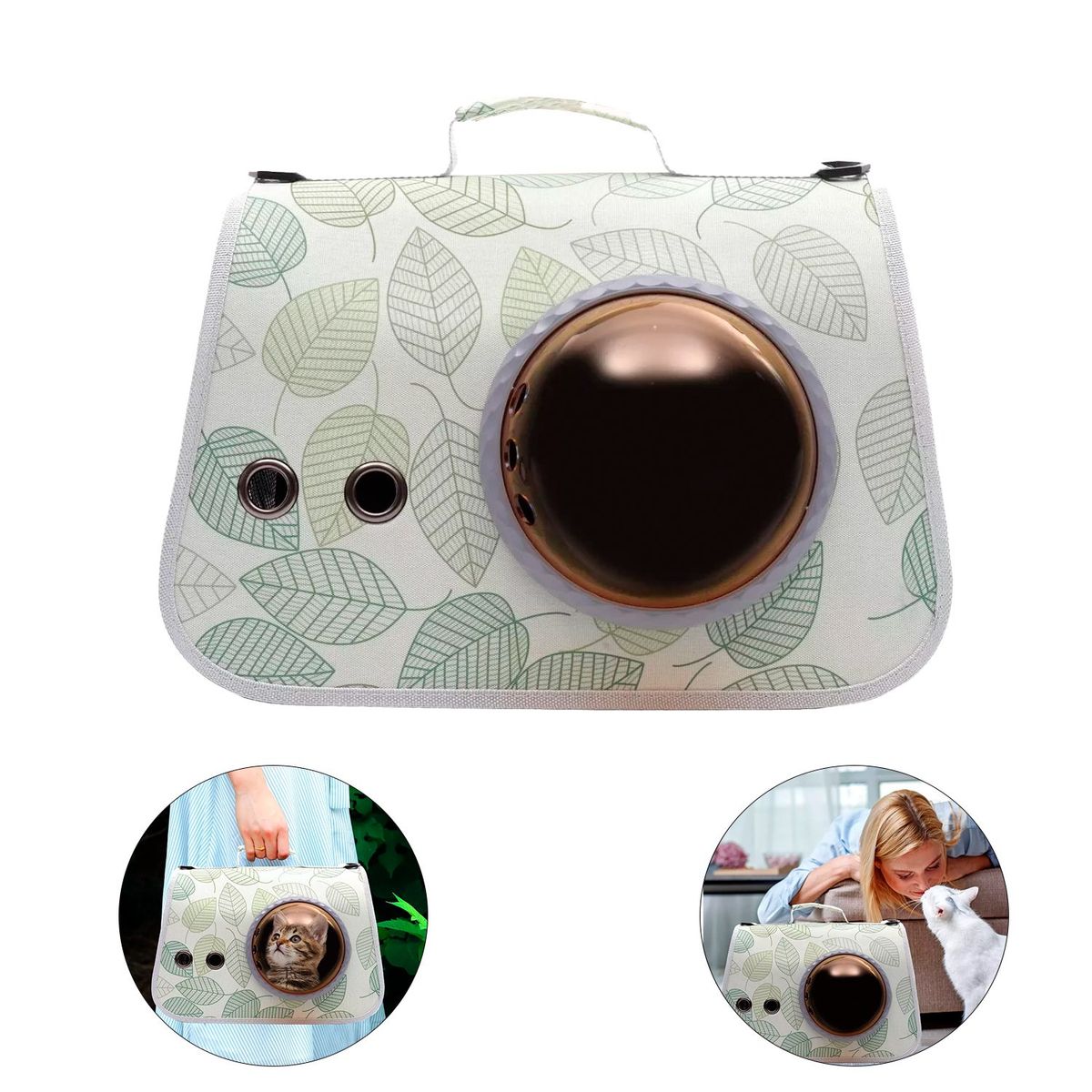 GENERICO - Caja Bolso transportadora de Mascotas Gatos o Perros - HojaV