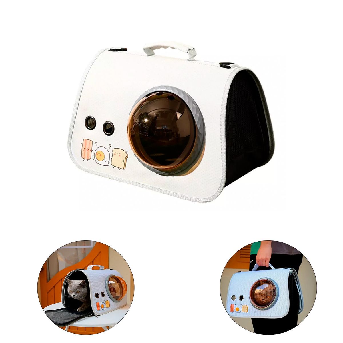 GENERICO - Caja Bolso transportadora de Mascotas Gatos o Perros - Verde