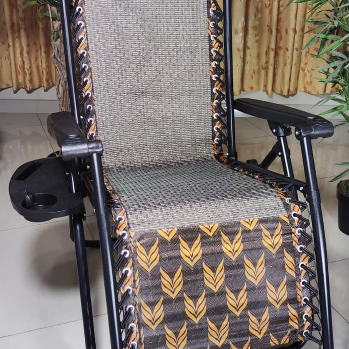 GENERICO - SILLA DE GRAVEDAD CERO PARA EXTERIORES CON BANDEJA POSA VASO