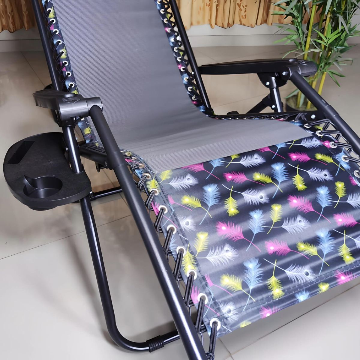 GENERICO - SILLA DE GRAVEDAD CERO PARA EXTERIORES CON BANDEJA POSA VASO