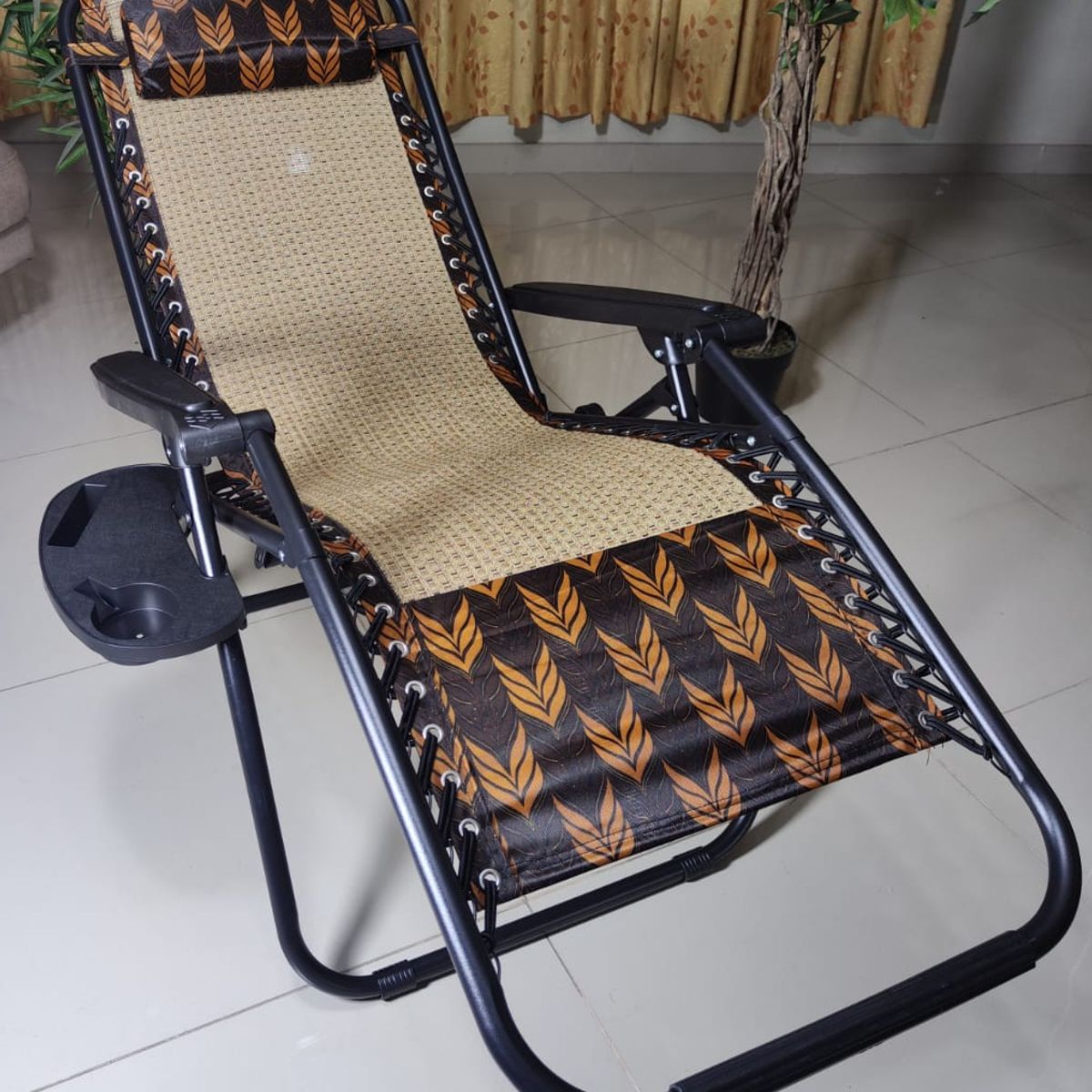 GENERICO - SILLA DE GRAVEDAD CERO PARA EXTERIORES CON BANDEJA POSA VASO