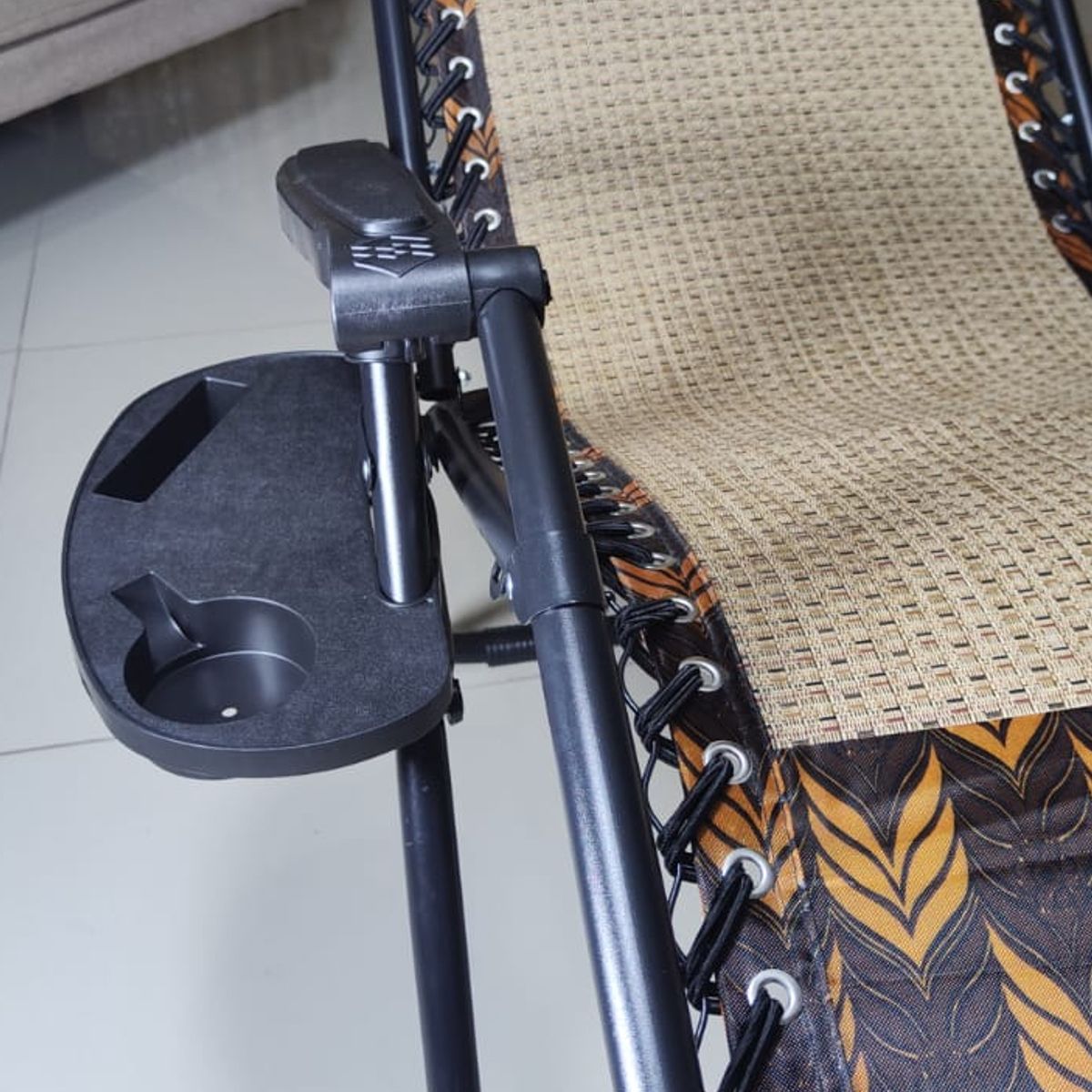 GENERICO - SILLA DE GRAVEDAD CERO PARA EXTERIORES CON BANDEJA POSA VASO